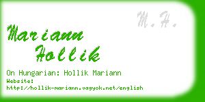 mariann hollik business card